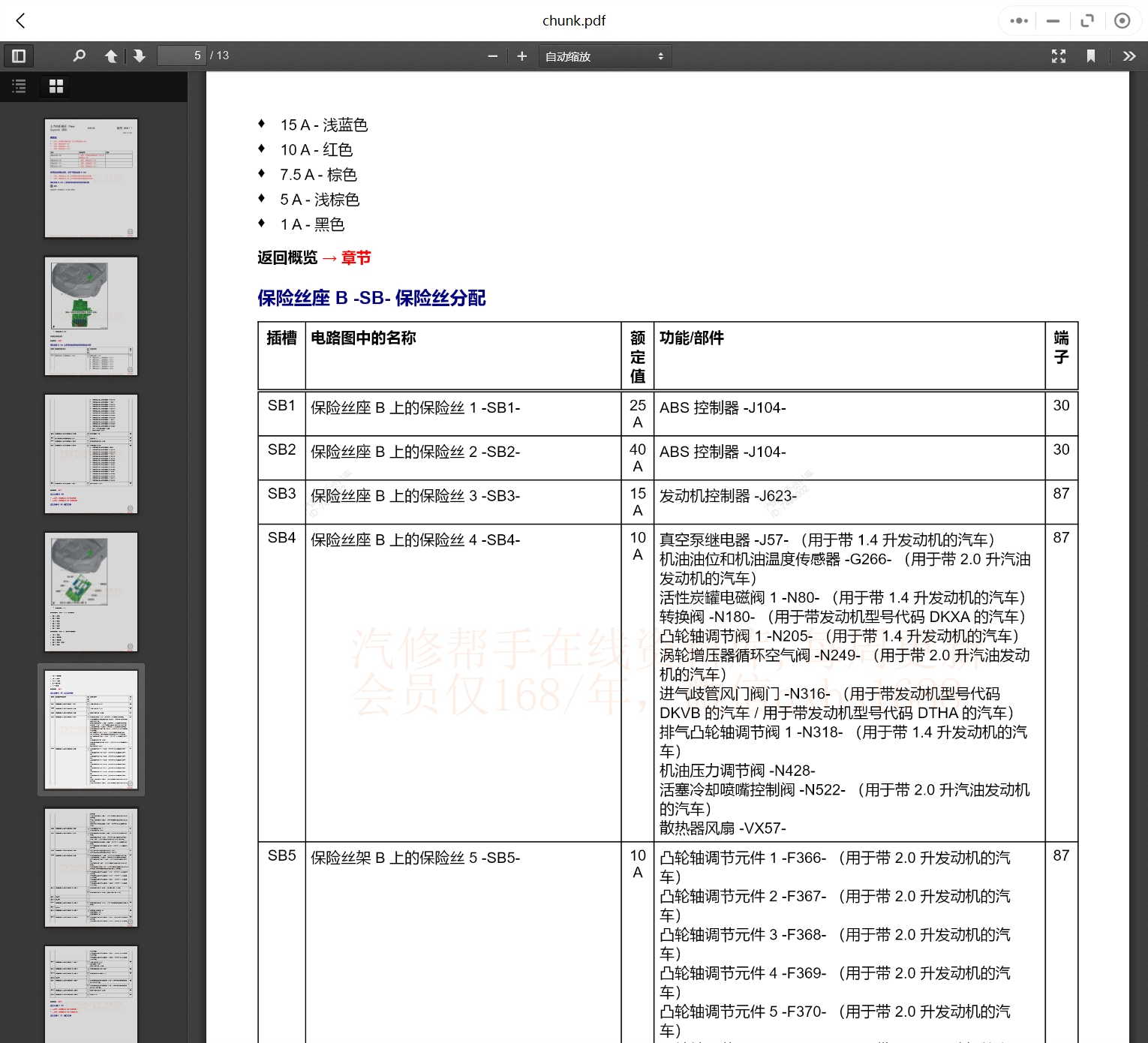 2008-2019年斯柯達汽車維修手冊和電路圖[資料更新]