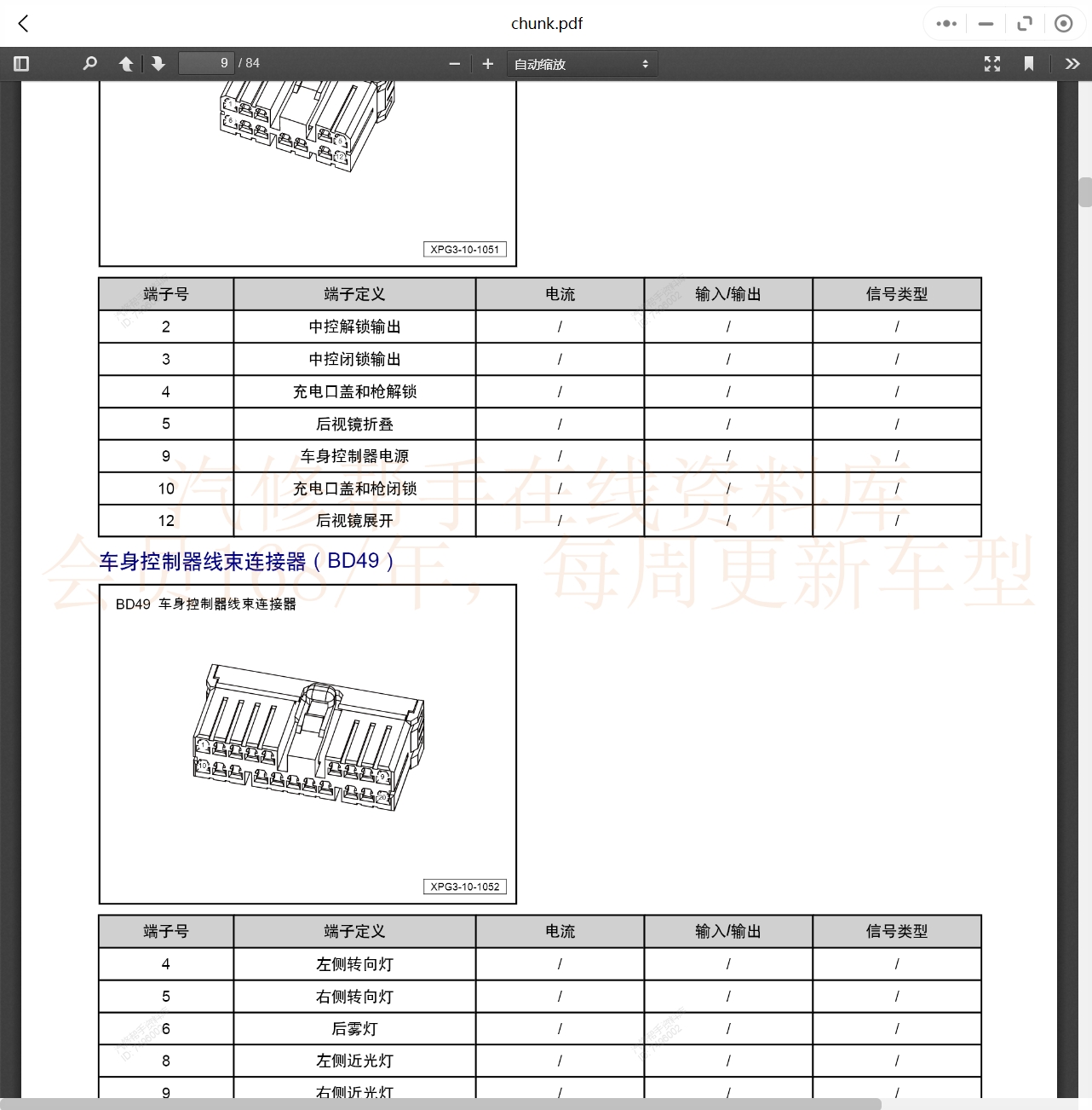 2019-2022年小鵬汽車維修手冊和電路圖[資料更新]
